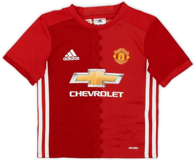 adidas 2016-17 Manchester United Home Shirt - 8/10 - (4-5 Years)