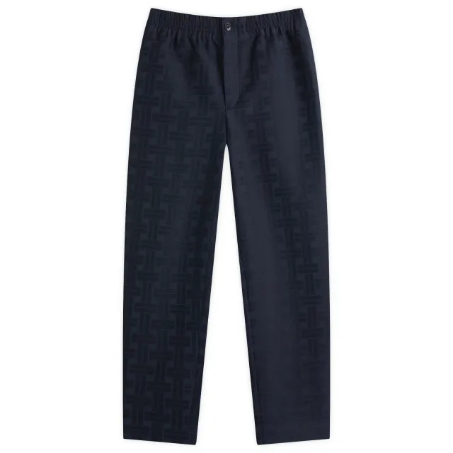 Kenzo Men's Weave Tapered Leg Trousers Blue Black