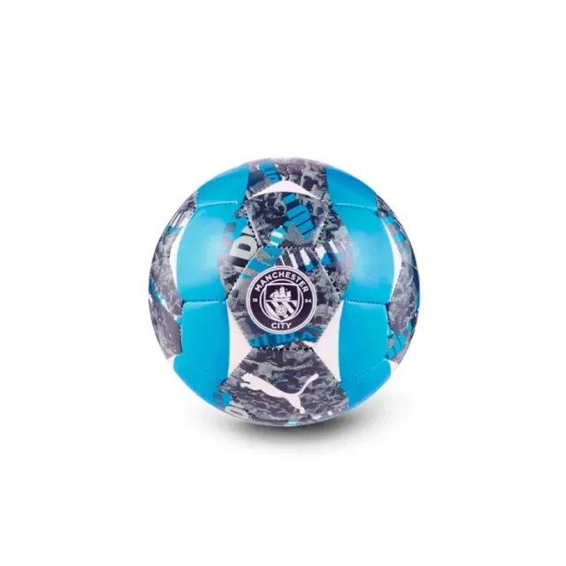 PUMA Manchester City 24/25 Pre-Match Mini Football, Strongray/Light Blue