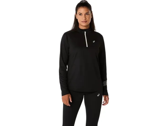 ASICS Icon 1/2 Zip Top - Black - Womens