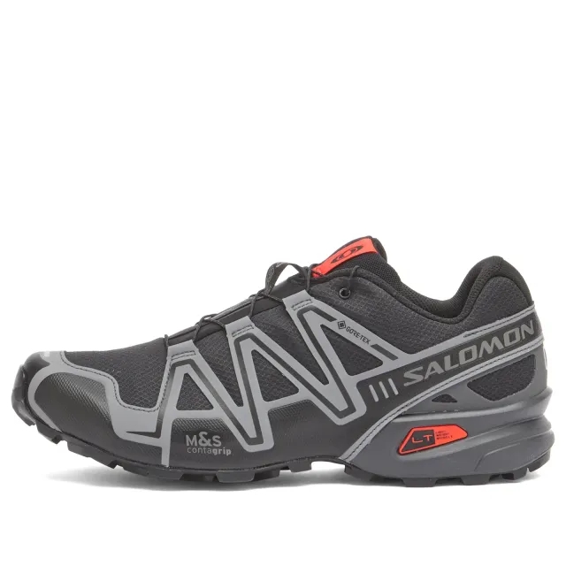 Salomon Men's Speedcross 3 Gtx Sneaker Black/Asphalt/Flame Scarlet
