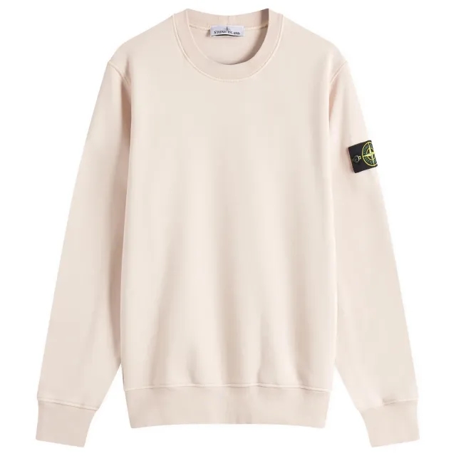 Stone Island Men's Garment Dyed Crew Neck Sweatshirt Antique Rose