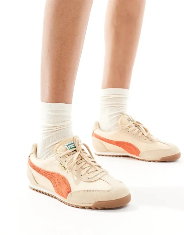 Women's Puma Arizona Nylon Trainers in Cream
