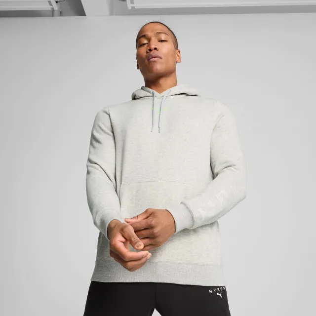 PUMA x HYROX Heavyweight Hoodie Men, Light Grey Heather