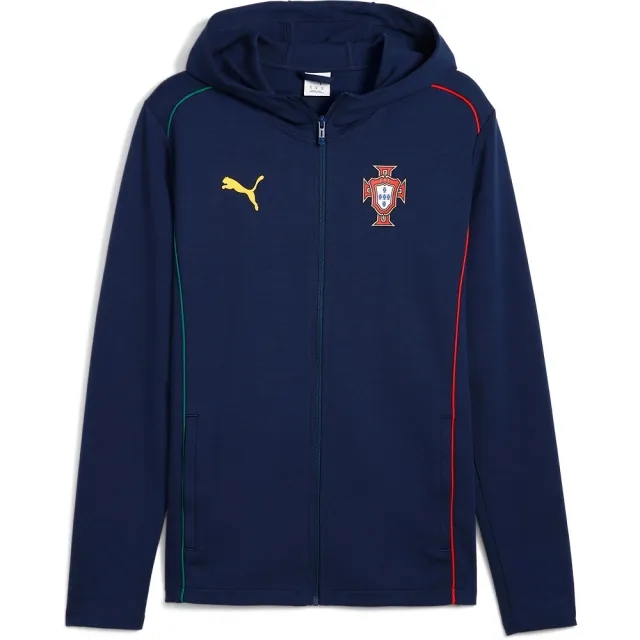 PUMA Portugal Casuals Full-Zip Hooded Jacket Men, Persian Blue/Sunny Yellow