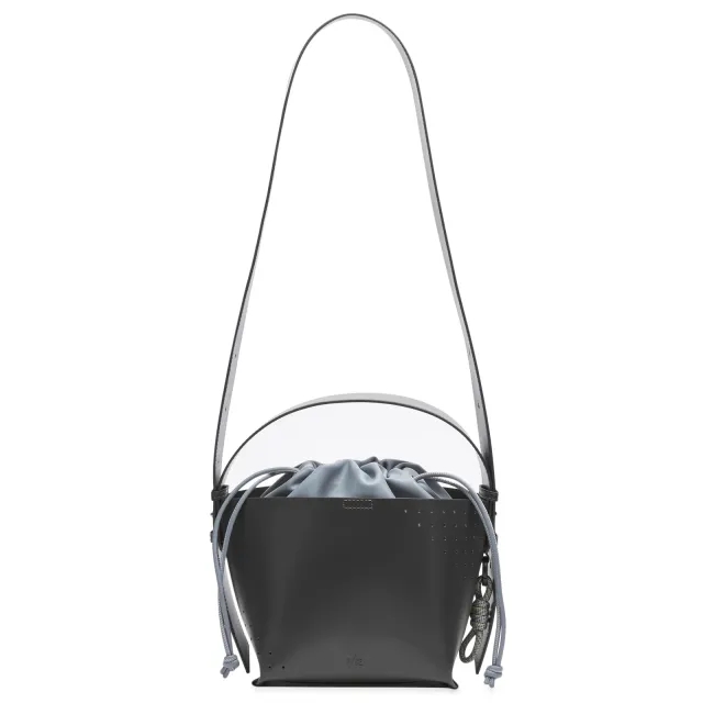 F/CE. Women's Tech Leather Bucket Shoulder Bag Grey