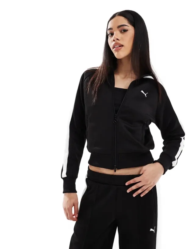 Puma T7 Always On Short Track Jacket In Puma Black