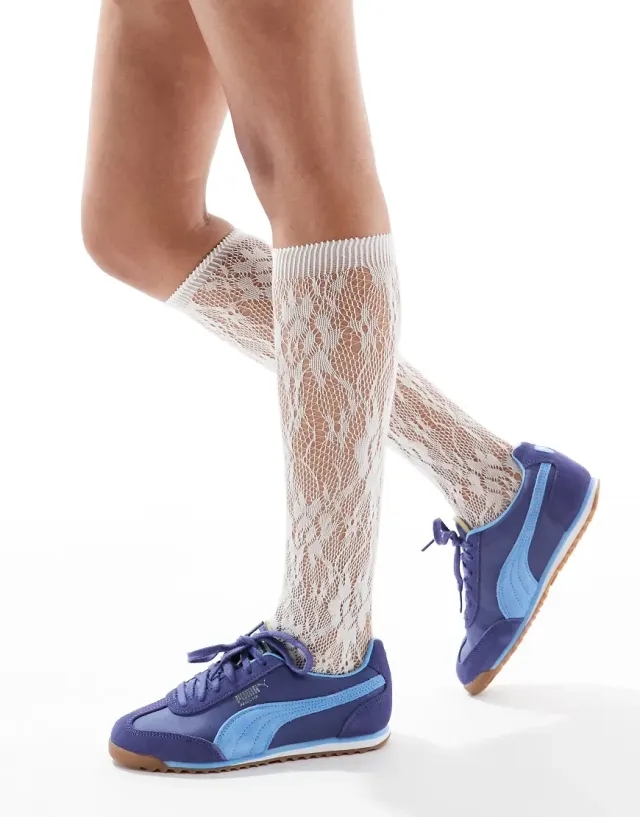 Women's Puma Arizona Nylon Trainers in Light Blue