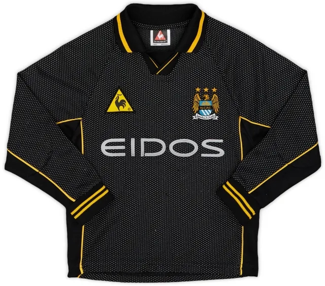 LeCoqSportif 1999-00 Manchester City GK Shirt - 7/10 - (3-4 Years)