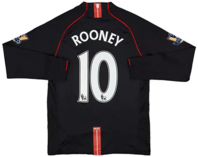 Nike 2007-08 Manchester United Away L/S Shirt Rooney #10 - 8/10 - (XL.Boys)