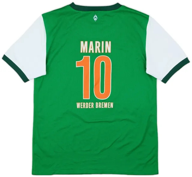 Nike 2009-10 Werder Bremen Home Shirt Marin #10 - 7/10 - (L.Boys)