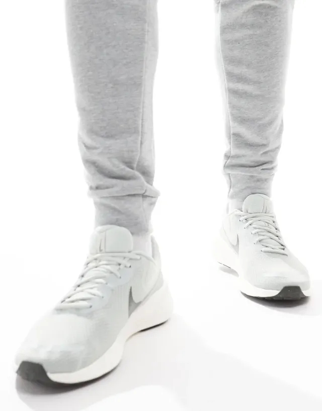 Nike Running Revolution 7 Trainers In Light Silver