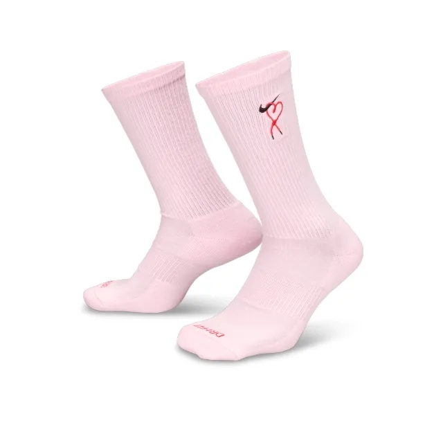 Nike Everyday Plus Dri-Fit Cushioned Crew Socks 1-Pack Pink Foam/ University Red/ Black M