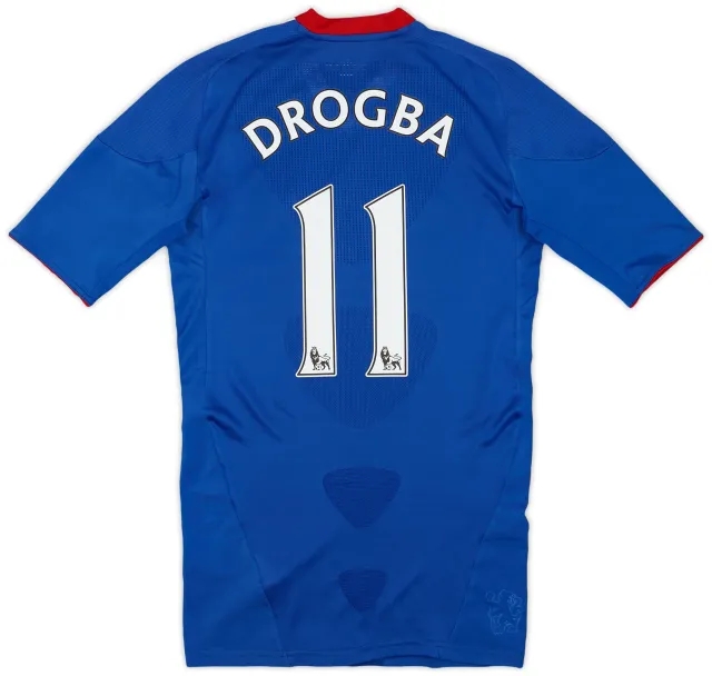 adidas 2010-11 Chelsea Player Issue TechFit Home Shirt Drogba #11 - 7/10 - (S)