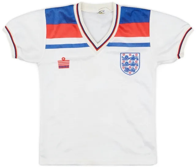 Admiral 1980-83 England Home Shirt - 7/10 - (S.Boys)