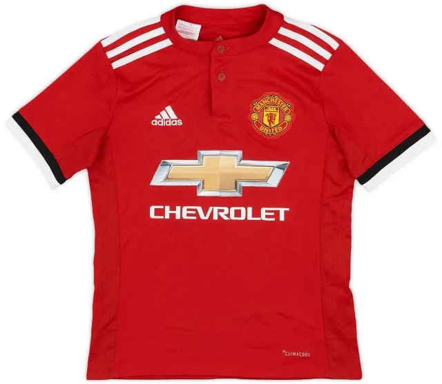 adidas 2017-18 Manchester United Home Shirt - 8/10 - (S.Boys)