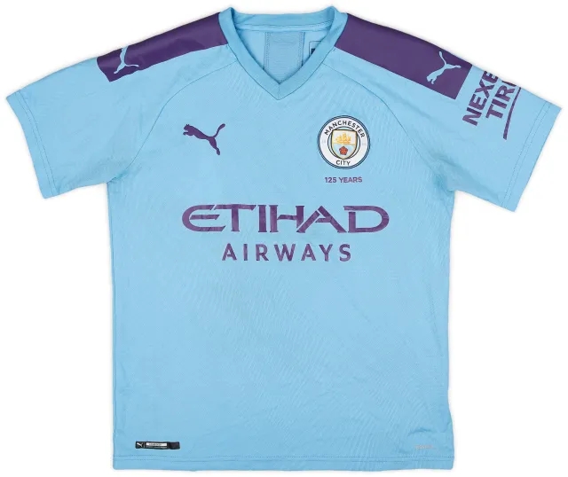 Puma 2019-20 Manchester City Home Shirt - 8/10 - (L.Boys)