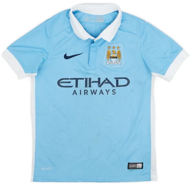Nike 2015-16 Manchester City Home Shirt - 5/10 - (S.Boys)