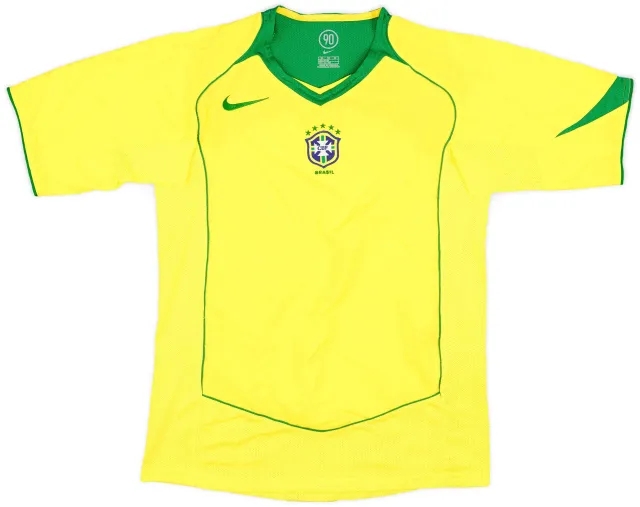 Nike 2004-06 Brazil Home Shirt - 7/10 - (XL.Boys)