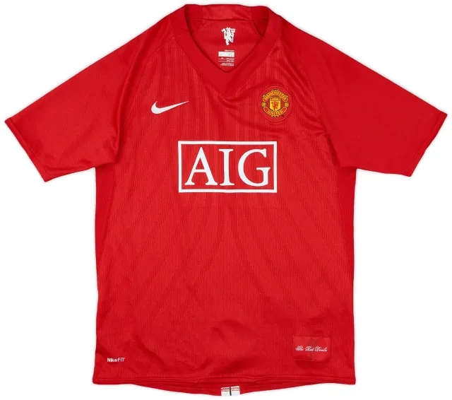 Nike 2007-09 Manchester United Home Shirt - 8/10 - (XL.Boys)