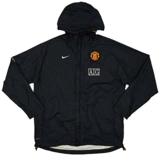 2008-09 Manchester United Nike Hooded Rain Jacket - 6/10 - (L)