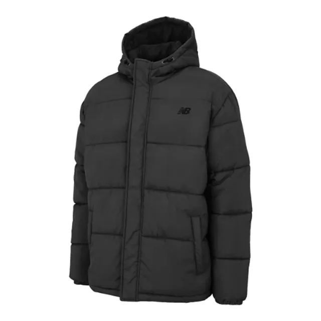 New Balance Men's Puffer Jacket in Black Nylon