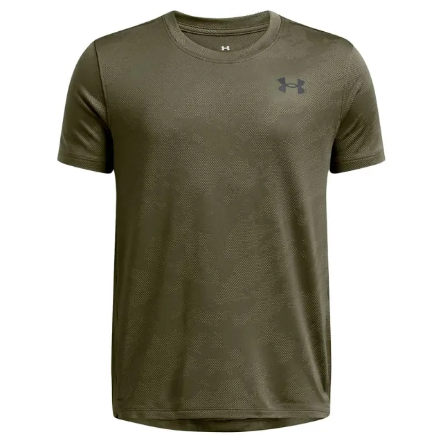 Under Armour  Tech™ Vent Jacq Under Armour rd Boys' Short Sleeve Marine OD Green / Black YLG (59 - 63 in)