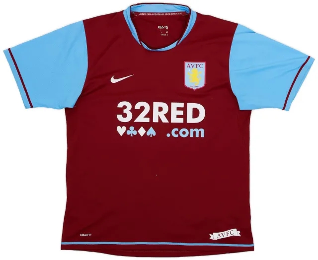 Nike 2007-08 Aston Villa Home Shirt Young #7 - 6/10 - (M)