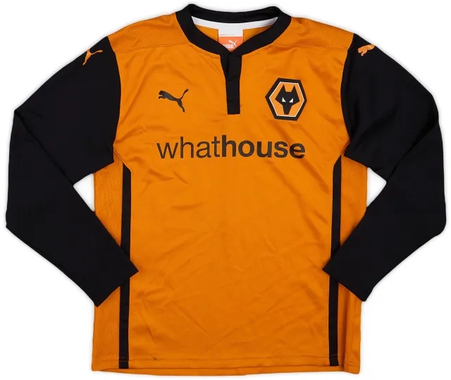 Puma 2014-15 Wolves Home L/S Shirt - 7/10 - (M.Boys)