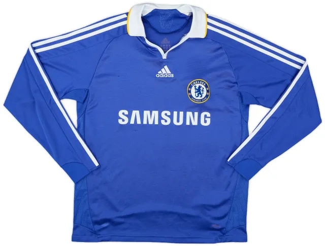 adidas 2008-09 Chelsea Home L/S Shirt - 6/10 - (XL.Boys)