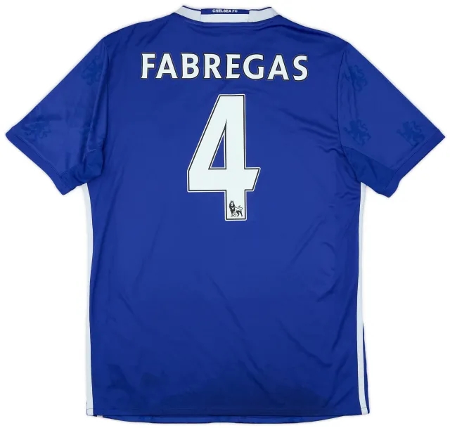 adidas 2016-17 Chelsea Home Shirt Fabregas #4 - 7/10 - (M)