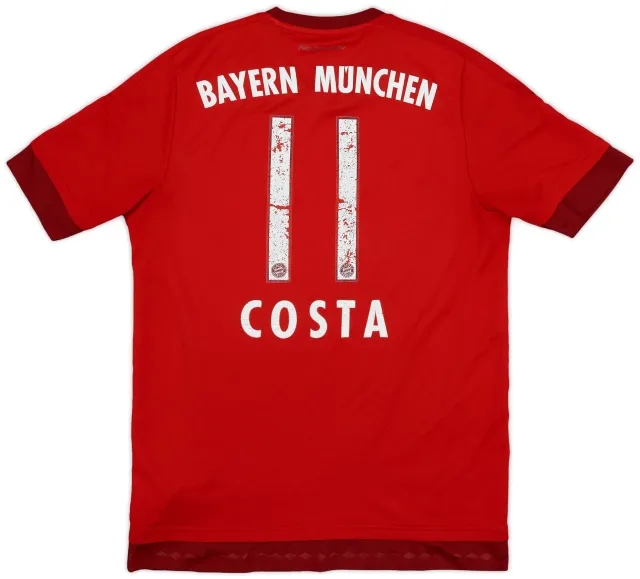 adidas 2015-16 Bayern Munich Home Shirt Costa #11 - 5/10 - (M)