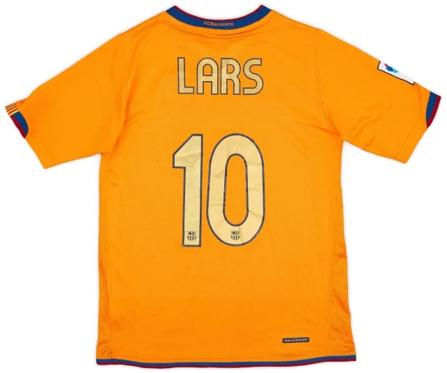 Nike 2006-08 Barcelona Away Shirt Lars #10 - 7/10 - (L.Boys)