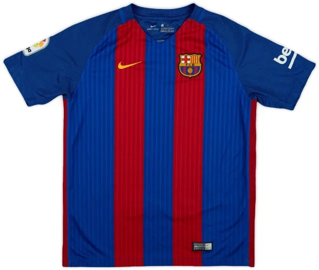 Nike 2016-17 Barcelona Home Shirt - 8/10 - (L.Boys)