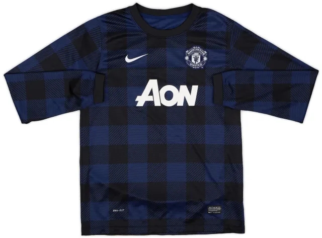 Nike 2013-14 Manchester United Away L/S Shirt - 7/10 - (L.Boys)