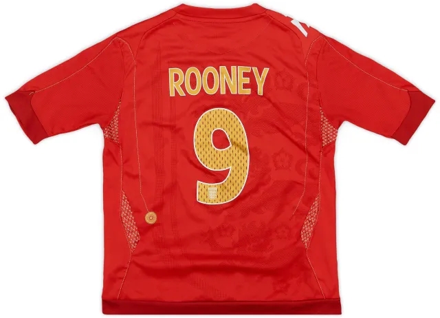 Umbro 2006-08 England Away Shirt Rooney #9 - 6/10 - (S.Boys)