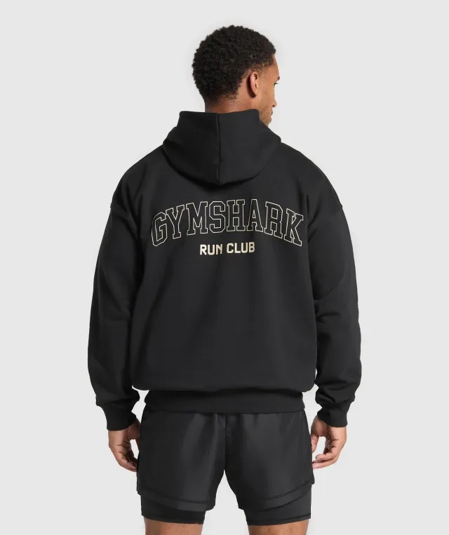 Gymshark Running Graphic Hoodie - Black