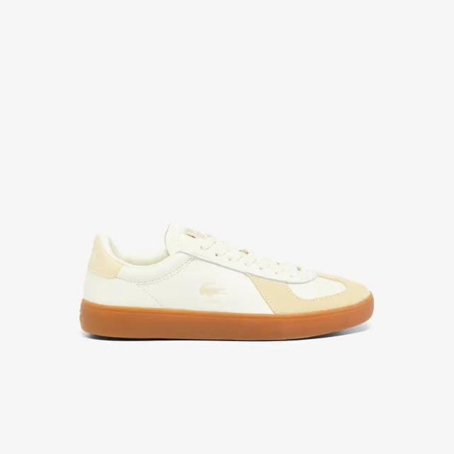 Lacoste Women's Baseshot Pro Leather Sneakers - Light Yellow / Gum