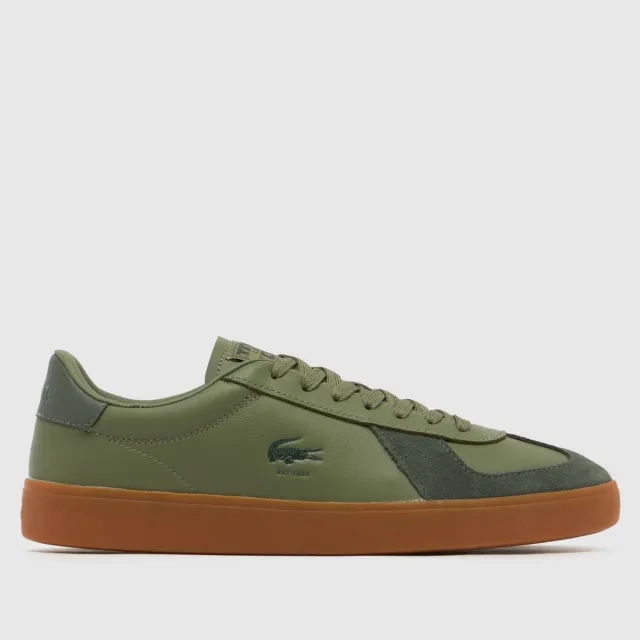 Lacoste Men's Baseshot Pro Leather Sneakers - Khaki / Gum
