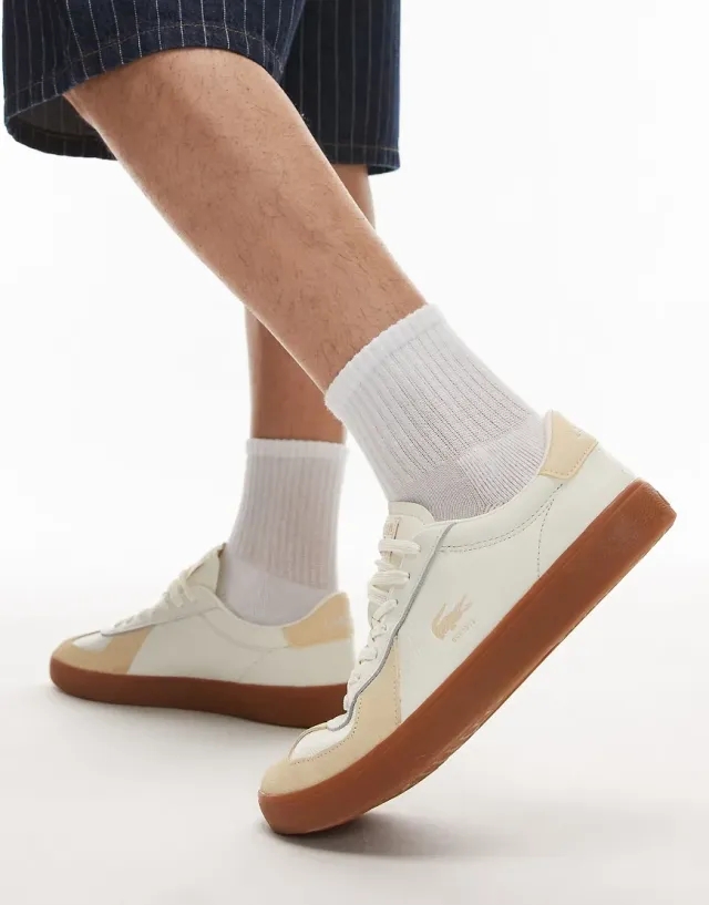 Lacoste Baseshot Pro Trainers In Tonal Beige-Neutral