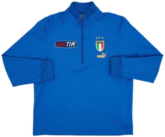 2004-06 Italy Player Issue Puma 1/2 Zip Drill Top - 8/10 - (XL)