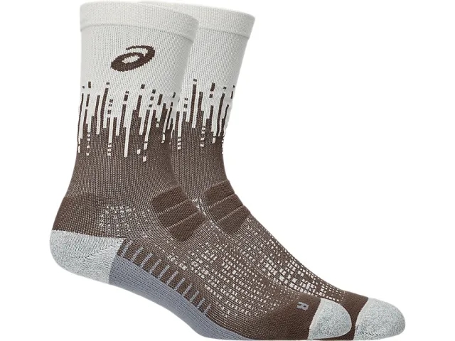 ASICS Performance Run Crew Running Socks - Brown, Beige