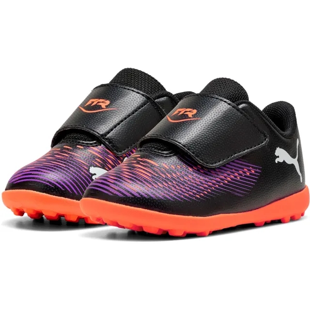 PUMA Future 8 Play TT V Football Boots Kids, Black/White/Glowing Red