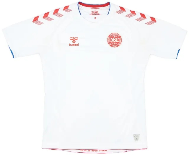 Hummel 2018-19 Denmark Away Shirt Eriksen #10 - 7/10 - (S)