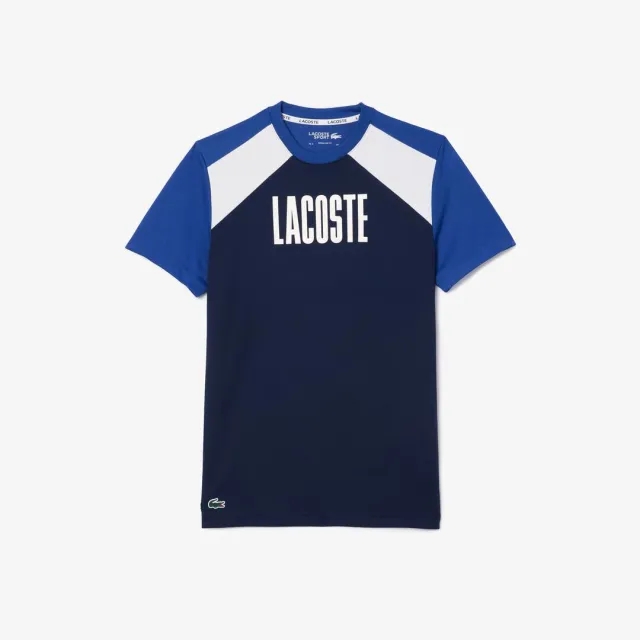 Lacoste Sport Colour-Block T-shirt - Navy Blue / Blue / White