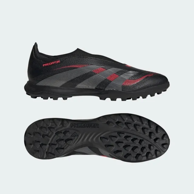 Adidas Predator League Laceless Tf Stealth Victory - Core Black/Grey Four/Lucid Red - ['Black']