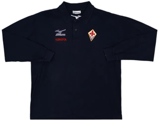 2001-02 Fiorentina Mizuno Polo L/S Shirt - 8/10 - (XL)