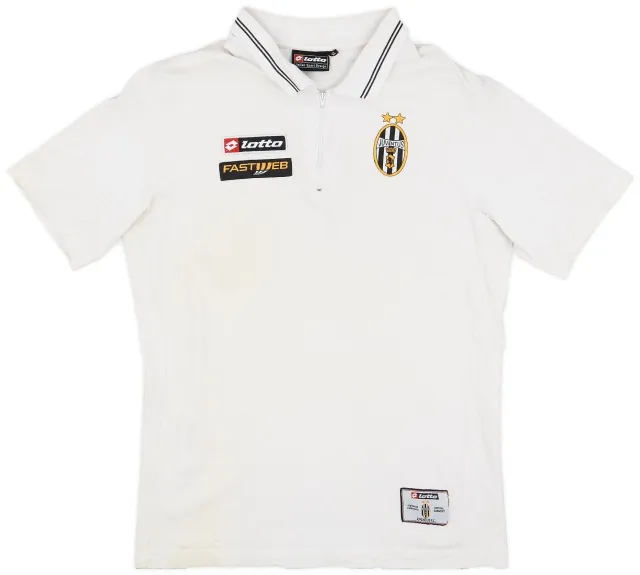 2000-01 Juventus Lotto 1/4 Zip Polo Shirt - 6/10 - (XL)
