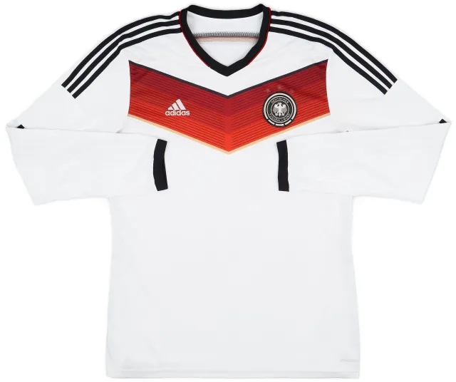 adidas 2014-15 Germany Home L/S Shirt - 4/10 - (L)