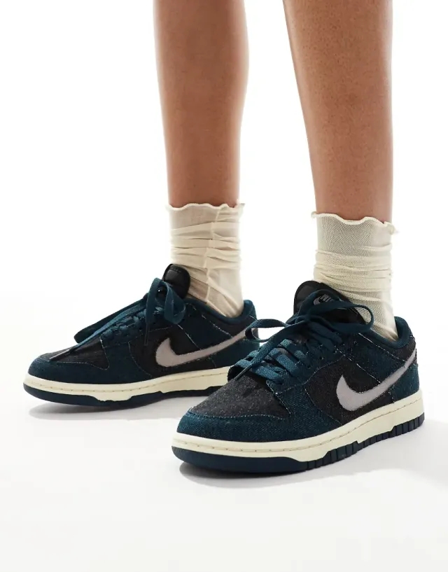 Nike Dunk Low Sea Denim Trainers In Dark Blue